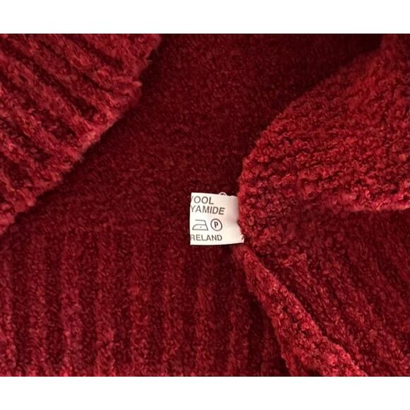 Carbery Ireland 80% Wool/20% Polyamide Men's 3 Button Sweater Burgundy XL - Picture 5 of 6